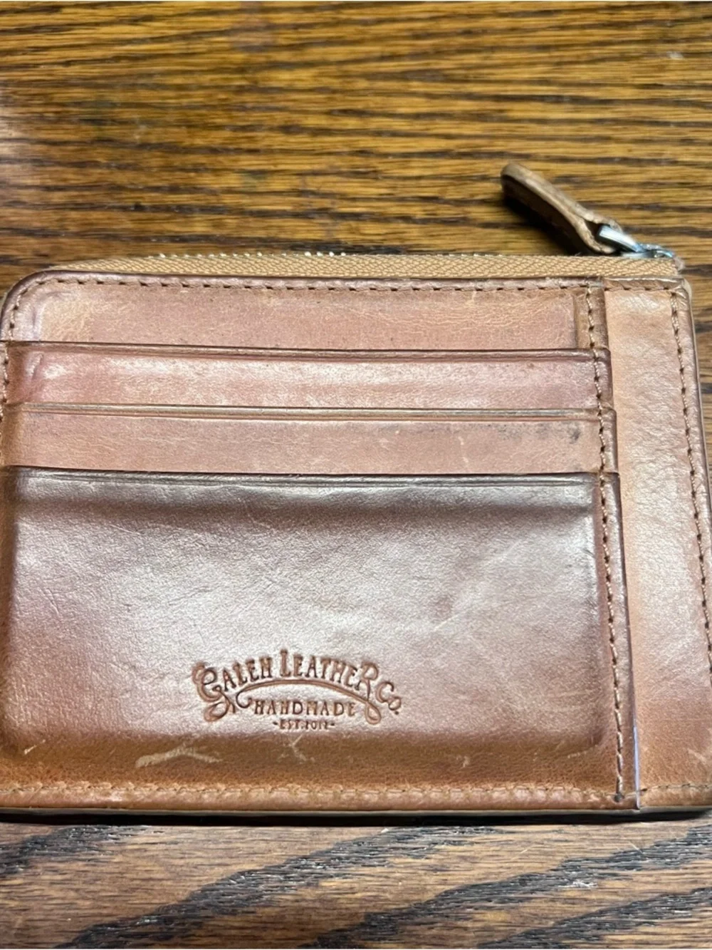Galen Leather Zippered Wallet